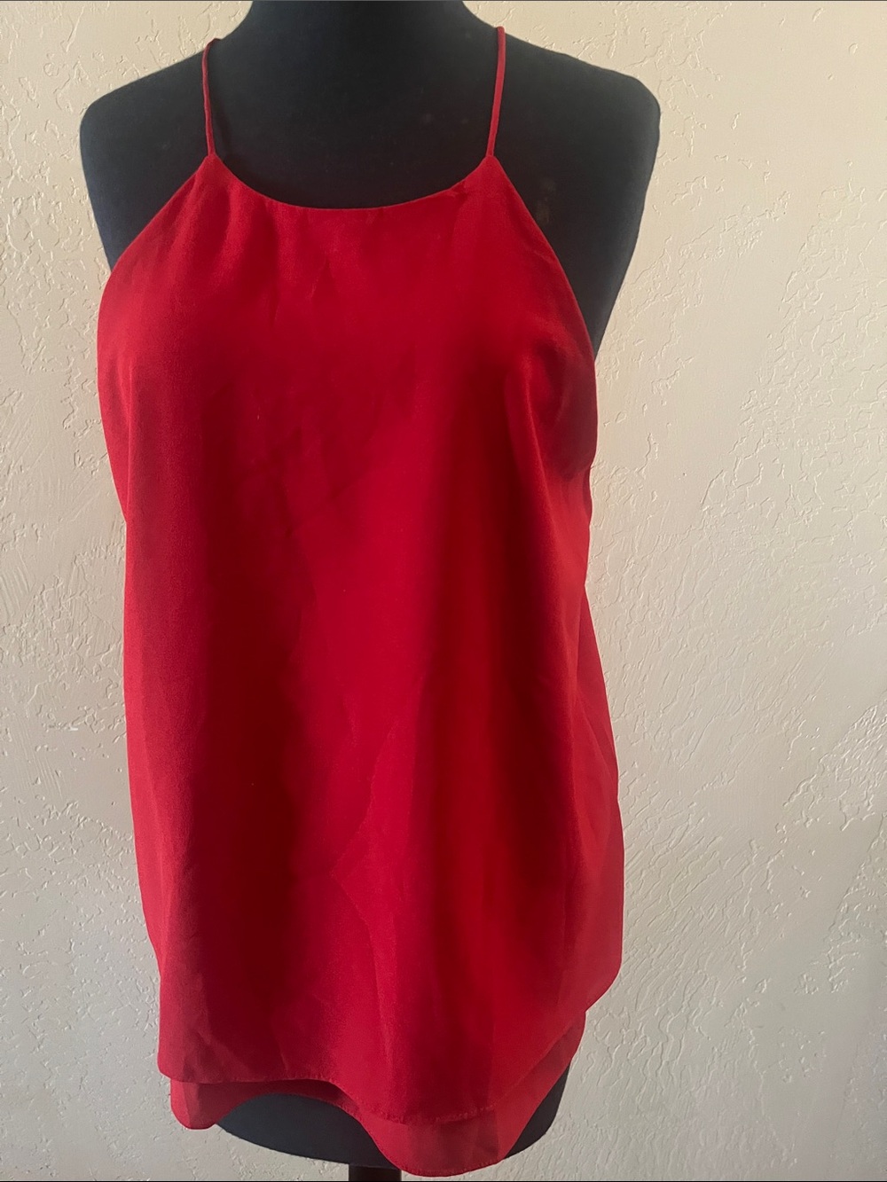 Paper Crane Red Spaghetti-Strap Camisole